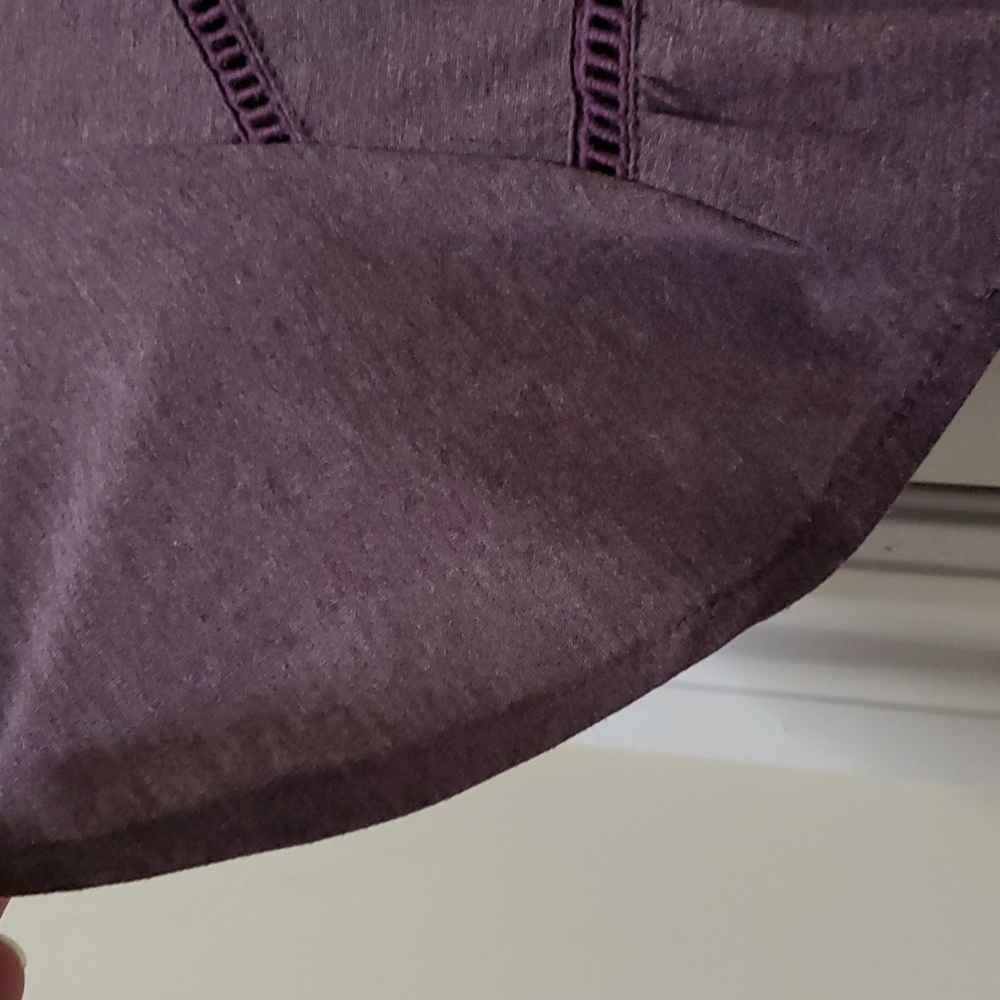 OLIVIA SKY Women's Short Sleeve Purple Top Size Medium - Picture 7 of 7